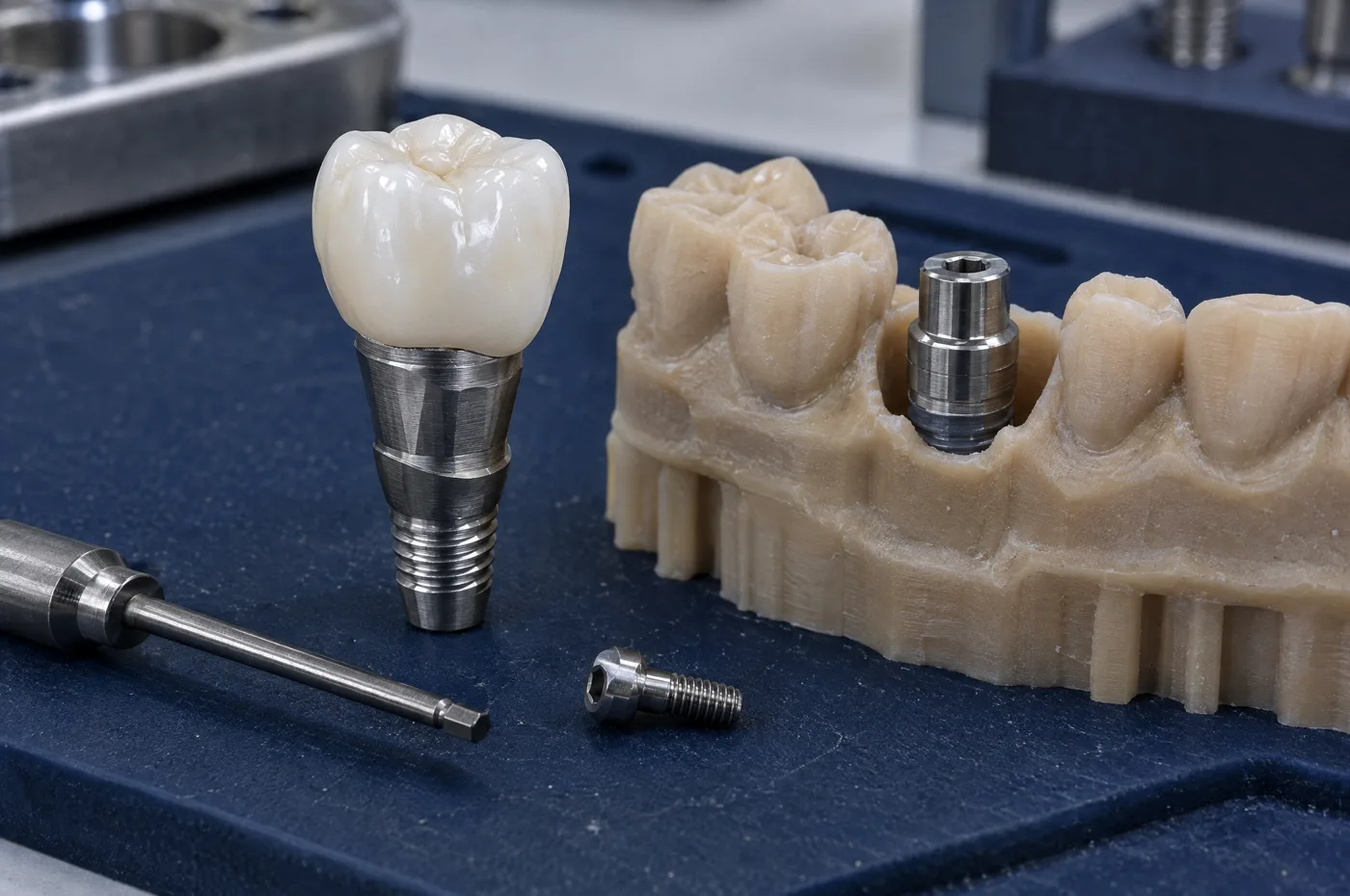 Zirconia implant crown on a custom milled abutment